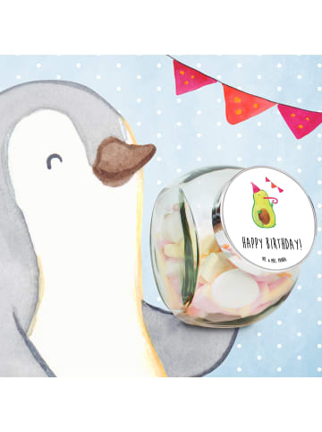 Mr. & Mrs. Panda Bonbonglas Avocado Geburtstag mit Spruch in Weiß
