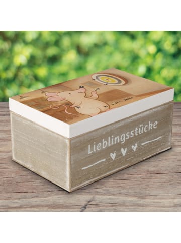 Mr. & Mrs. Panda Schatztruhe Maus Dart spielen Design ohne Spruch in Weiß