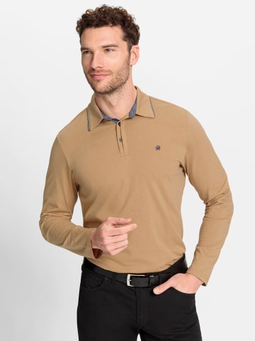 WITT WEIDEN Langarm-Poloshirt in camel