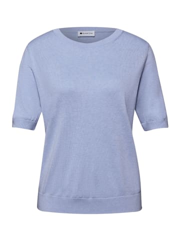 Street One Street One LTD_QR_short sleeve sweater in Cashmere Blue Mel.