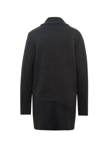 GOLDNER Kurzgröße:  Kuschelweiche Strickjacke in kaschierender Länge in schwarz