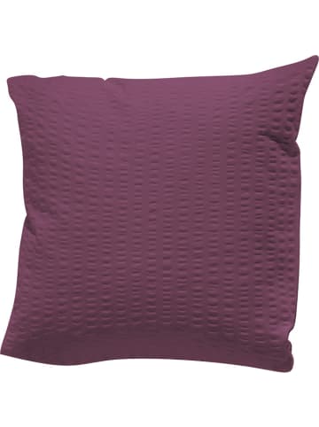 Erwin Müller Seersucker Kuschelkissenbezug Rosenheim in aubergine