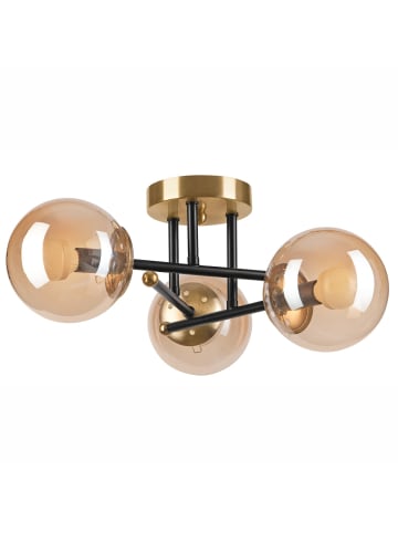 Licht-Erlebnisse Deckenlampe (B)39 x (L)39 x (H)19 cm in Gold Schwarz
