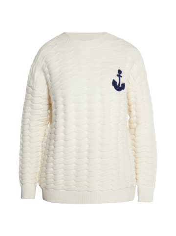 DreiMaster Maritim Strickpullover in Wollweiss