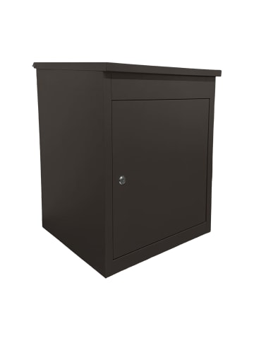 relaxdays Paketbox in Schwarz - (B)45,5 x (H)56 x (T)44 cm