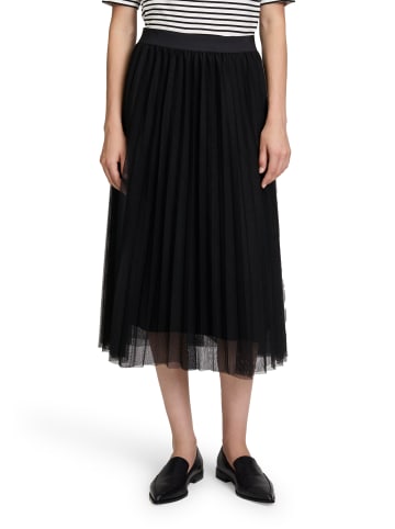 BETTY & CO Midirock mit Plissee in Schwarz