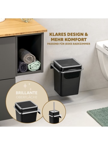 bremermann Badezimmer-Set, Zubehör-Set 2-tlg., Kunststoff, Savona schwarz