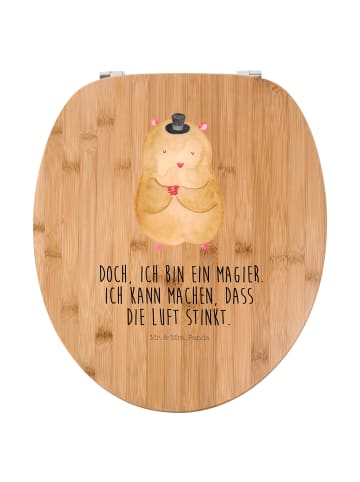 Mr. & Mrs. Panda Motiv WC Sitz Hamster Hut mit Spruch in Braun