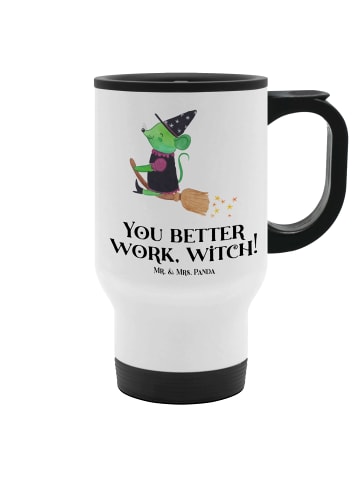 Mr. & Mrs. Panda To Go Becher Halloween Hexenpower mit Spruch in Weiß