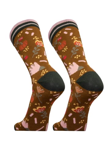 UphillSport Socken 'AUTUMN GARDEN' 2er Pack in Brown