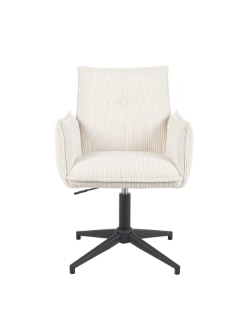 DUBI Möbel 2er-Set: Bürostuhl Mika-Till in Creme - (B)60 x (H)85 x  (T)63 cm