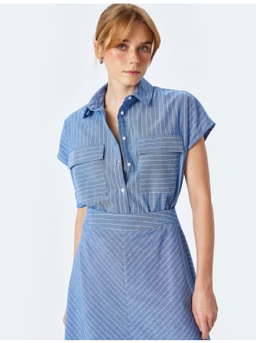 KOTON SHIRTS SS in Blau Gestreift
