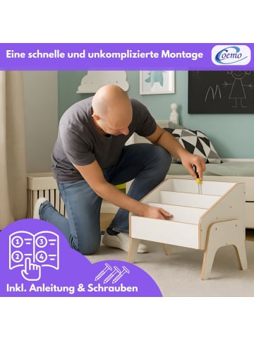 Mein-Regal Bücherbox MILL Bücherregal 55x35x45 cm 3 Fächer in Weiß