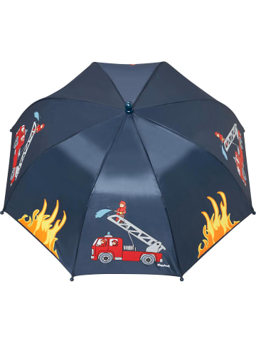 Playshoes Regenschirm Feuerwehr in Marine