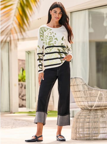 Heine Feinstrickpullover in ecru-schilf-bedruckt