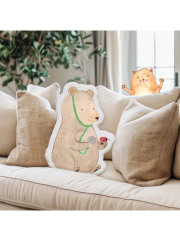 Mr. & Mrs. Panda Kuscheltier Kissen Bär Arzt ohne Spruch in Weiß