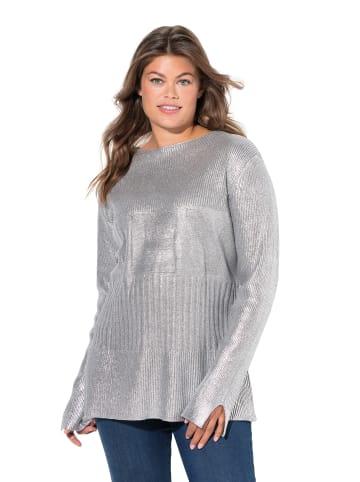 LAURASØN Pullover in grau melange