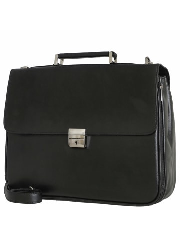 D&N Basic Line PU - Aktentasche 40 cm (schwarz) in schwarz