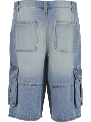 Urban Classics Jeans Shorts in new light blue dirty washed