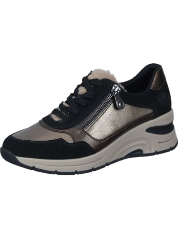 rieker Schnürschuhe, Sneakers Low in schwarz/bronze/antik/fango