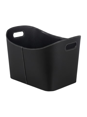relaxdays Kaminholzkorb XL in Schwarz