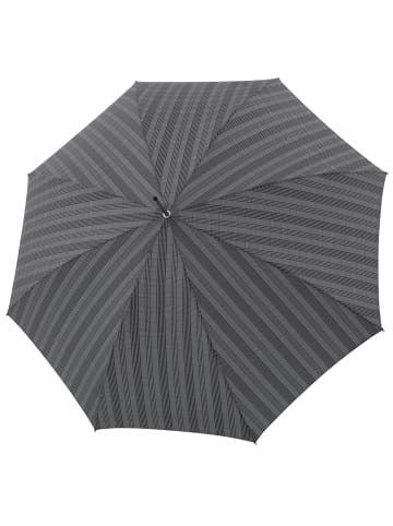 doppler Manufaktur Bretagne Kastaniengriff Stockschirm 93 cm grau karo