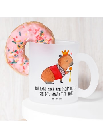 Mr. & Mrs. Panda Teetasse Capybara König mit Spruch in Transparent