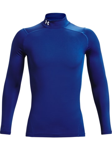 Under Armour Longsleeve "ColdGear Armour Comp Mock" in Blau