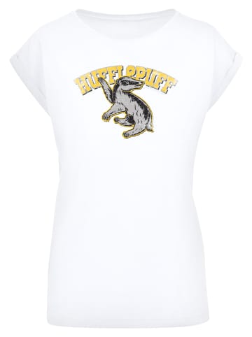 F4NT4STIC T-Shirt Harry Potter Hufflepuff Sport Emblem in weiß