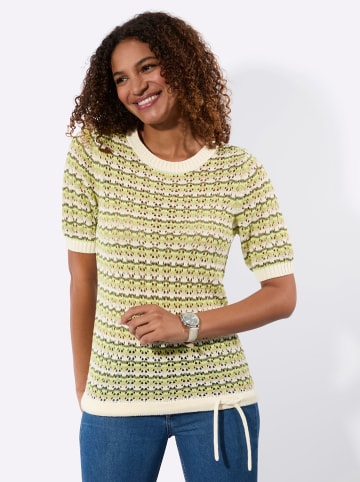 WITT WEIDEN Ajourpullover in lindgrün-champagner