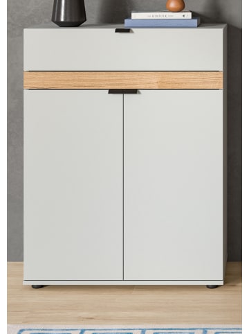 Inn.Furn Schuhschrank grau, Evoke Eiche 75 x 98 cm, Flur Kommode mit Soft-Close