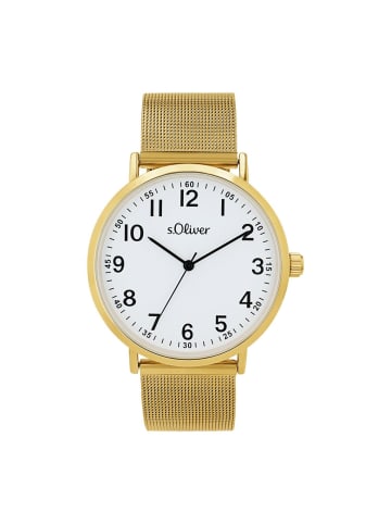 s.Oliver Quarzuhr Alloy/Edelstahl, IP silber in Gold