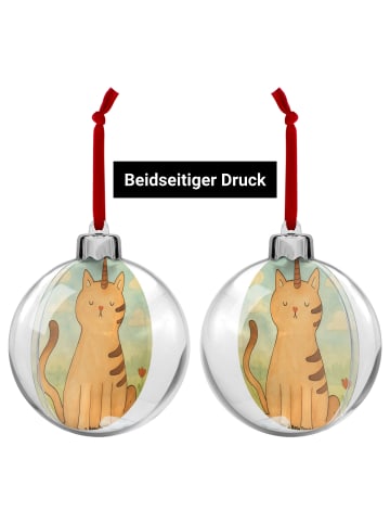 Mr. & Mrs. Panda christbaumkugel Einhorn Katze Design ohne Spruch in Weiß