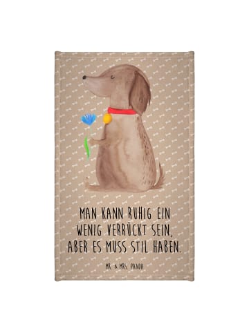Mr. & Mrs. Panda Gästetuch Hund Blume mit Spruch in Hundeglück
