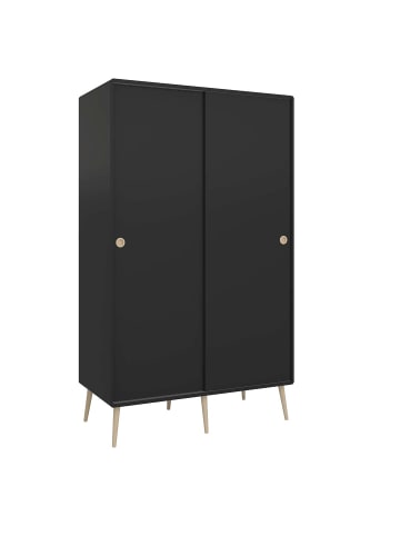 ebuy24 Kleiderschrank Softline Schwarz 113 x 56 cm