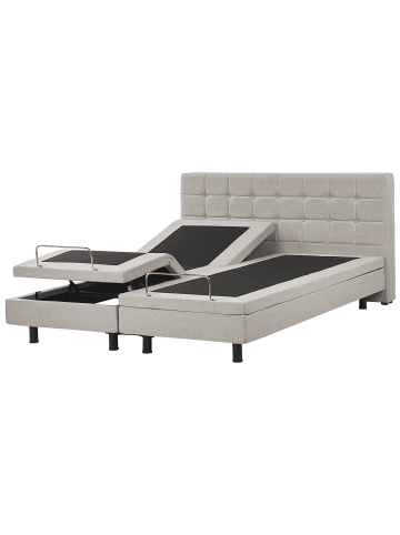 Beliani Doppelbett DUKE in Beige - (W) 181 x (H) 102 x (L) 216 cm