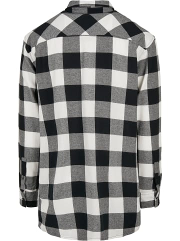 Urban Classics Urban Classics Herren Long Oversized Checked Shirt in black/white