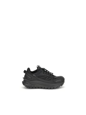 Moncler Schwarz Kalb Leder Bos Taurus Athletik Sneaker
