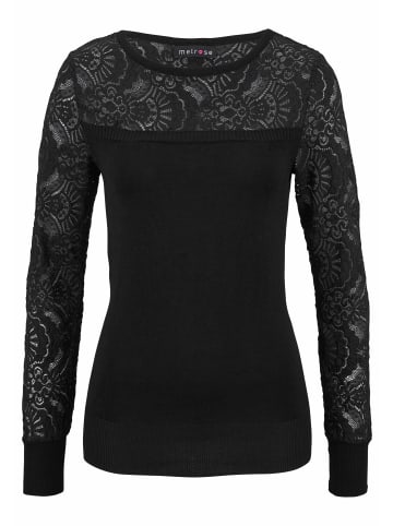 Melrose Rundhalspullover in schwarz