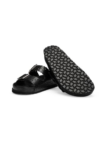 VITAFORM Softnappaleder Pantoletten in schwarz