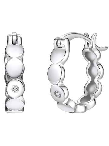 Lulu & Jane Diamant-Creolen Sterling Silber Diamant in silber