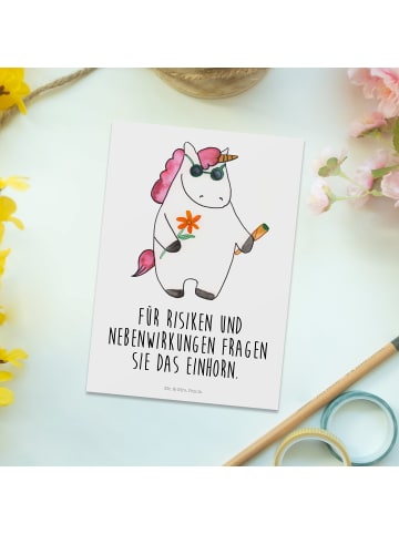 Mr. & Mrs. Panda Grußkarte Einhorn Woodstock mit Spruch in Weiß
