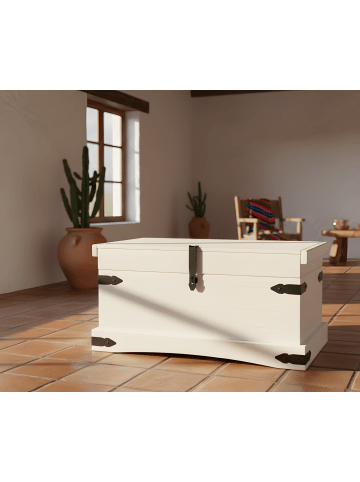 ebuy24 Truhe New Weiß 92 x 52 cm