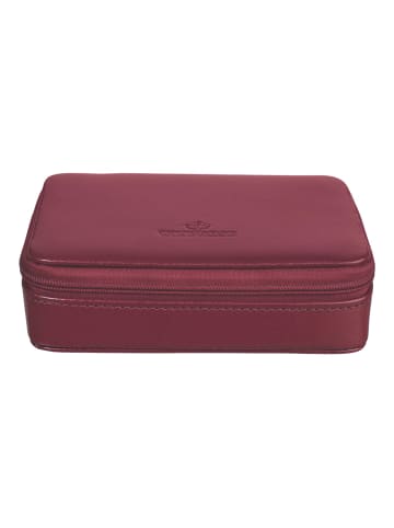 Windrose Merino Schmuckkasten 14 cm in rot