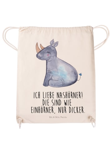 Mr. & Mrs. Panda Stoffbeutel Einhorn Nashorn mit Spruch in Creme