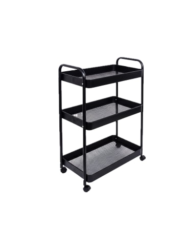 relaxdays Rollwagen in Schwarz – (B)43 x (H)78 x (T)30 cm