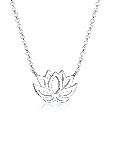 Elli Halskette 925 Sterling Silber Lotusblume in Silber