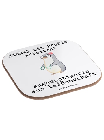 Mr. & Mrs. Panda Tassen Untersetzer Augenoptikerin Leidenschaft ... in Weiß