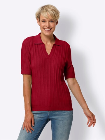 Sieh an! Polopullover in rot