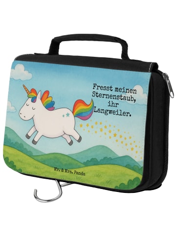 Mr. & Mrs. Panda Kulturbeutel Einhorn Happy Design mit Spruch in Weiß